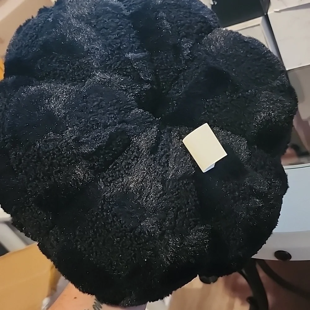 Christian Lacroix Faux Fur Black Plush Pumpkin New! Super Soft✨️